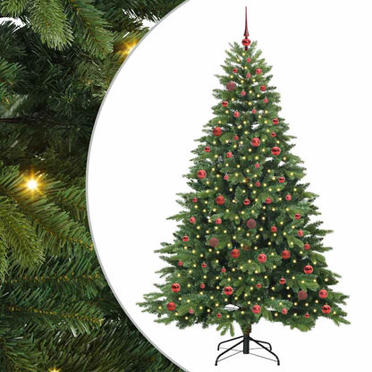 Albero di Natale artificiale con 300 LED Verde 210 cm PE e PVC | homemem39