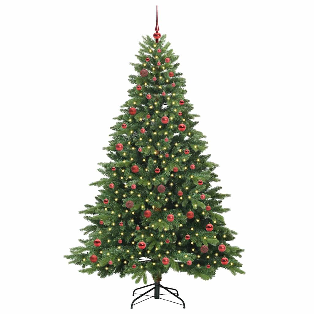 Albero di Natale artificiale con 300 LED Verde 210 cm PE e PVC | homemem39