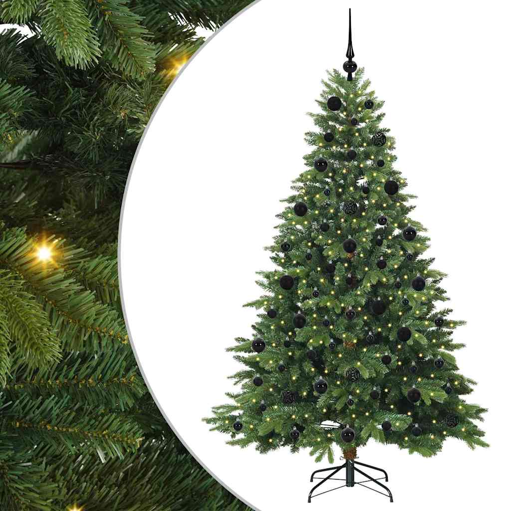 Albero di Natale artificiale con 300 LED Verde 210 cm PE e PVC | homemem39