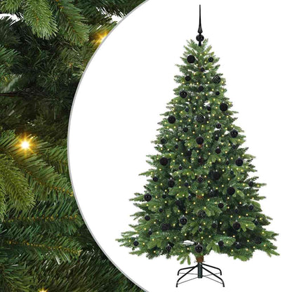 Albero di Natale artificiale con 300 LED Verde 210 cm PE e PVC | homemem39