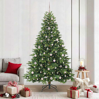 Albero di Natale artificiale con 300 LED Verde 210 cm PE e PVC | homemem39