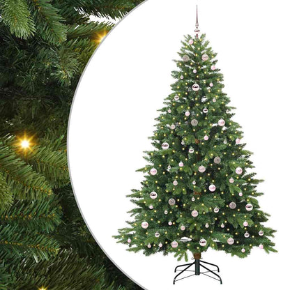 Albero di Natale artificiale con 300 LED Verde 210 cm PE e PVC | homemem39