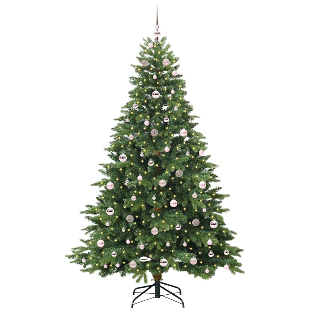 Albero di Natale artificiale con 300 LED Verde 210 cm PE e PVC | homemem39