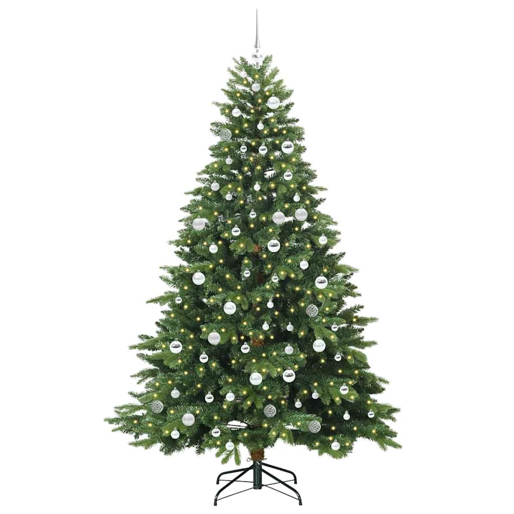 Albero di Natale artificiale con 300 LED Verde 210 cm PE e PVC | homemem39