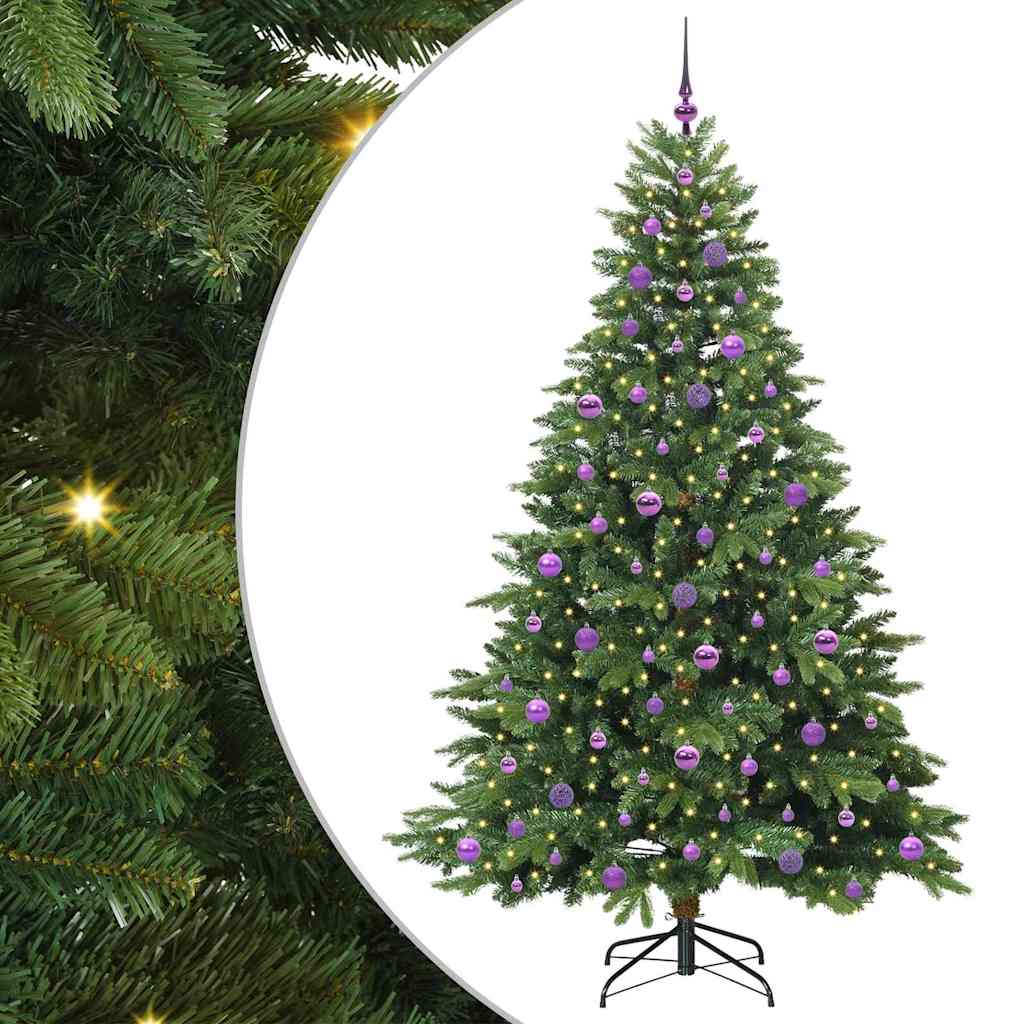 Albero di Natale artificiale con 300 LED Verde 210 cm PE e PVC | homemem39