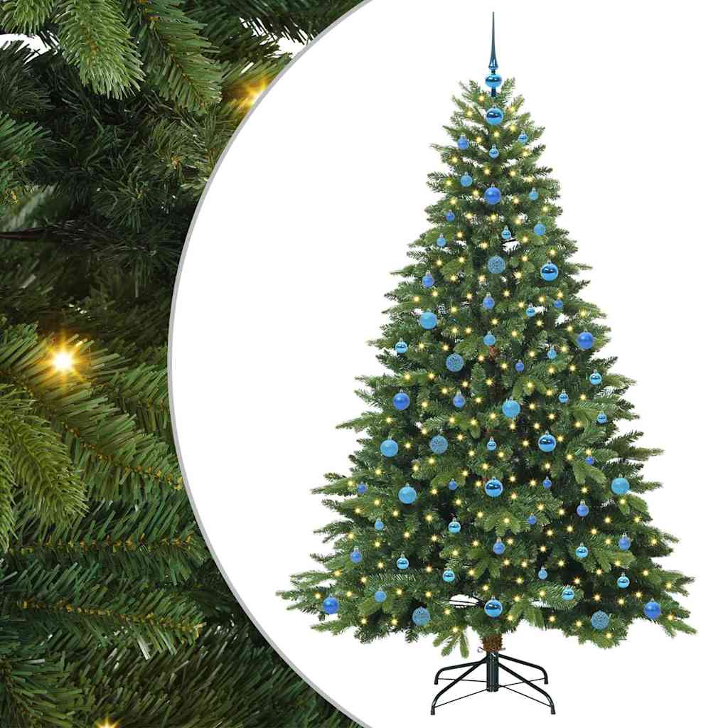 Albero di Natale artificiale con 300 LED Verde 210 cm PE e PVC | homemem39