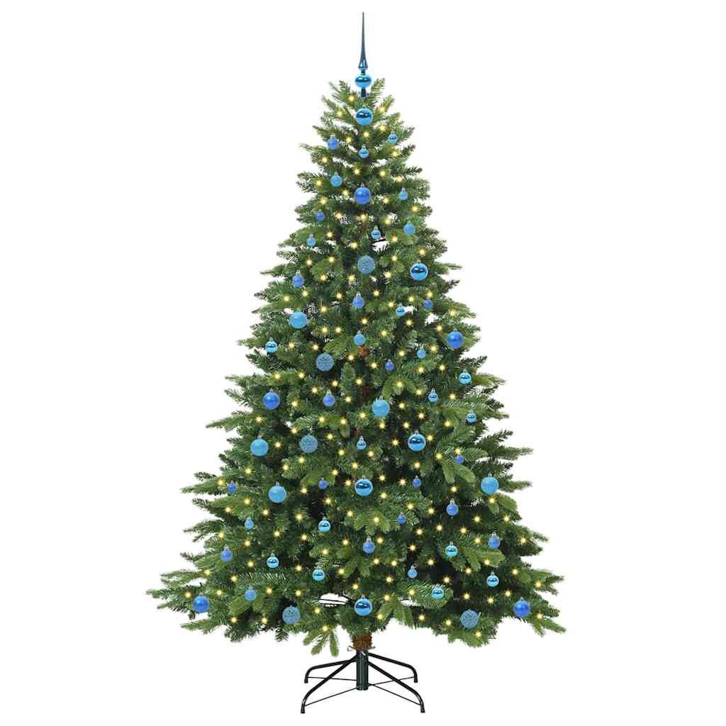 Albero di Natale artificiale con 300 LED Verde 210 cm PE e PVC | homemem39
