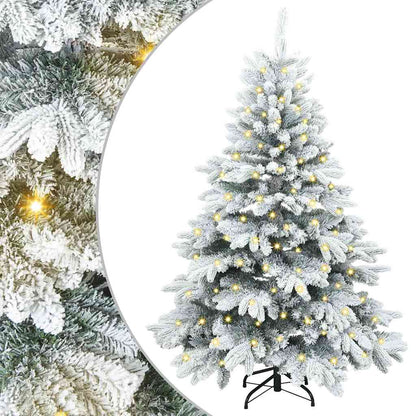 Albero di Natale artificiale con 150 LED Bianco 120 cm PE e PVC