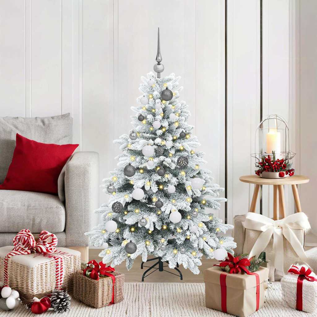 Albero di Natale artificiale con 150 LED Bianco 120 cm PE e PVC | homemem39