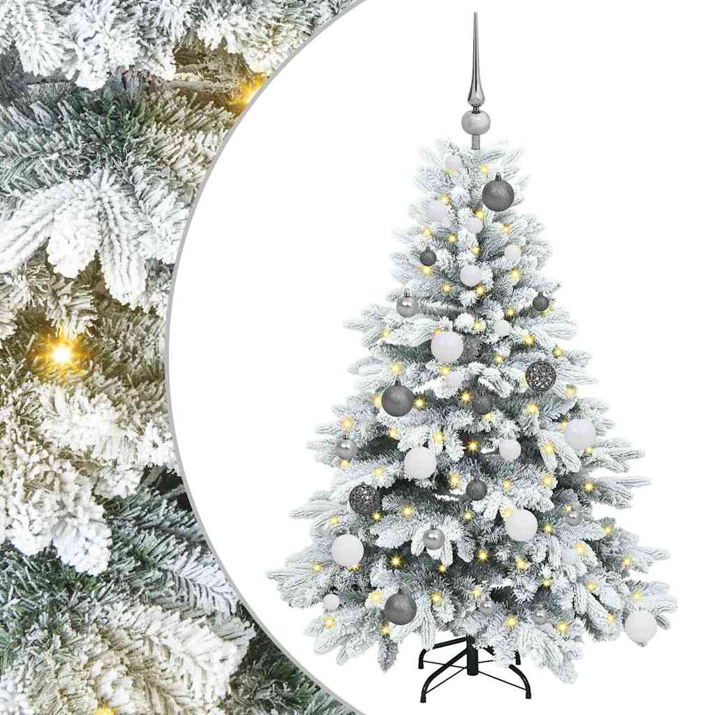 Albero di Natale artificiale con 150 LED Bianco 120 cm PE e PVC | homemem39