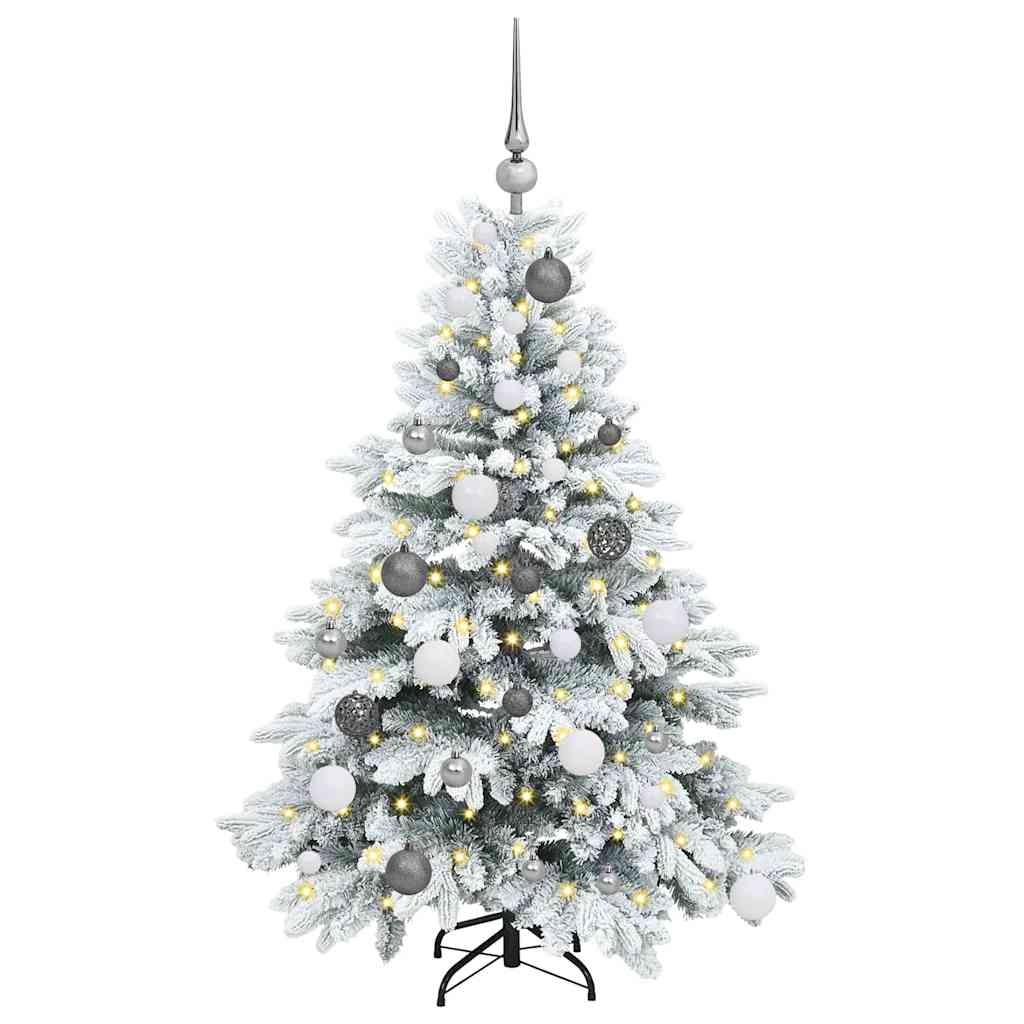 Albero di Natale artificiale con 150 LED Bianco 120 cm PE e PVC | homemem39