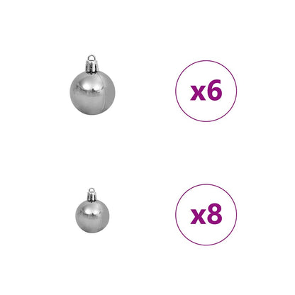 Albero di Natale artificiale con 150 LED Bianco 120 cm PE e PVC | homemem39