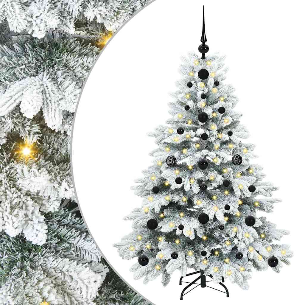 Albero di Natale artificiale con 150 LED Bianco 120 cm PE e PVC