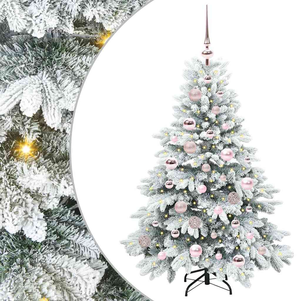 Albero di Natale artificiale con 150 LED Bianco 120 cm PE e PVC