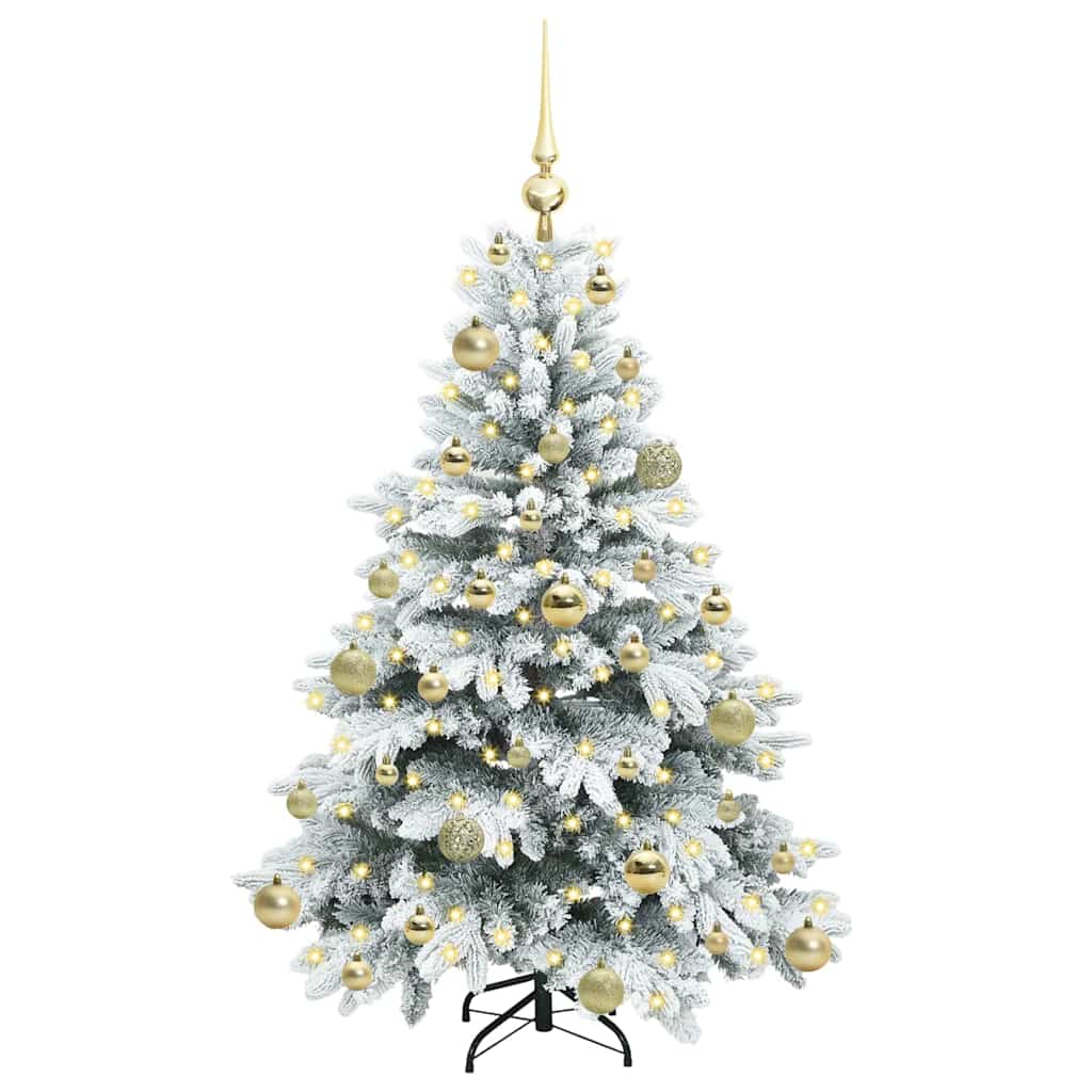Albero di Natale artificiale con 150 LED Bianco 120 cm PE e PVC | homemem39