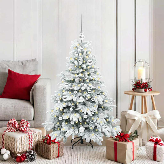 Albero di Natale artificiale con 150 LED Bianco 120 cm PE e PVC