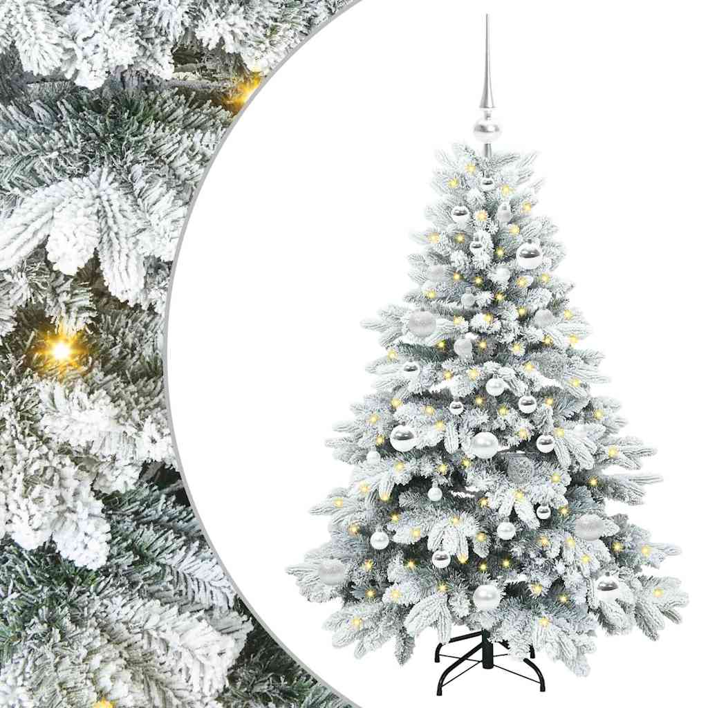 Albero di Natale artificiale con 150 LED Bianco 120 cm PE e PVC | homemem39