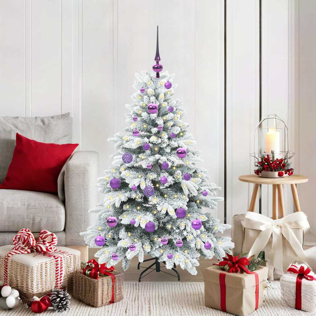 Albero di Natale artificiale con 150 LED Bianco 120 cm PE e PVC