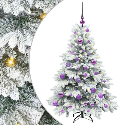 Albero di Natale artificiale con 150 LED Bianco 120 cm PE e PVC