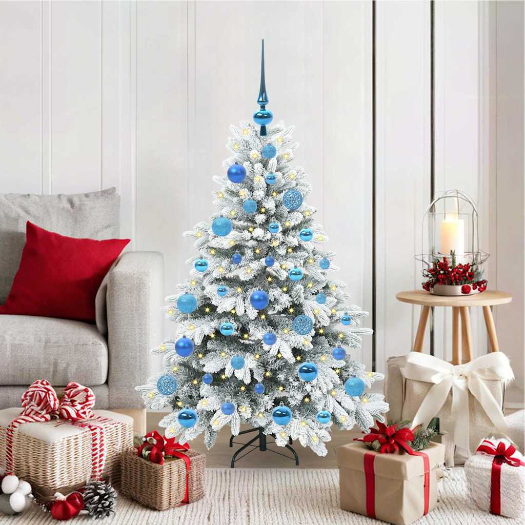Albero di Natale artificiale con 150 LED Bianco 120 cm PE e PVC | homemem39