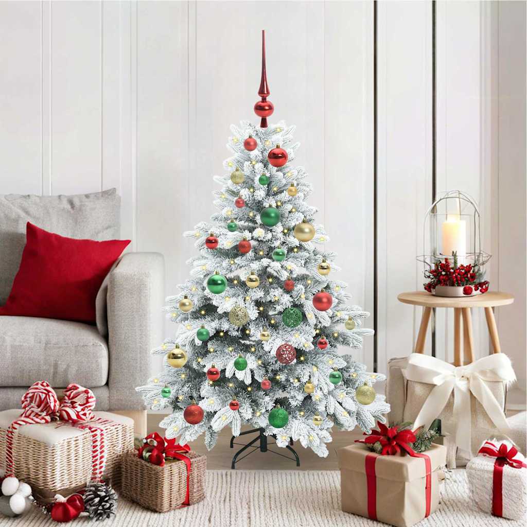 Albero di Natale artificiale con 150 LED Bianco 120 cm PE e PVC | homemem39