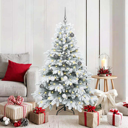 Albero di Natale artificiale con 150 LED Bianco 150 cm PE e PVC