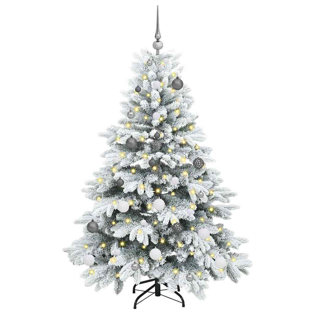 Albero di Natale artificiale con 150 LED Bianco 150 cm PE e PVC