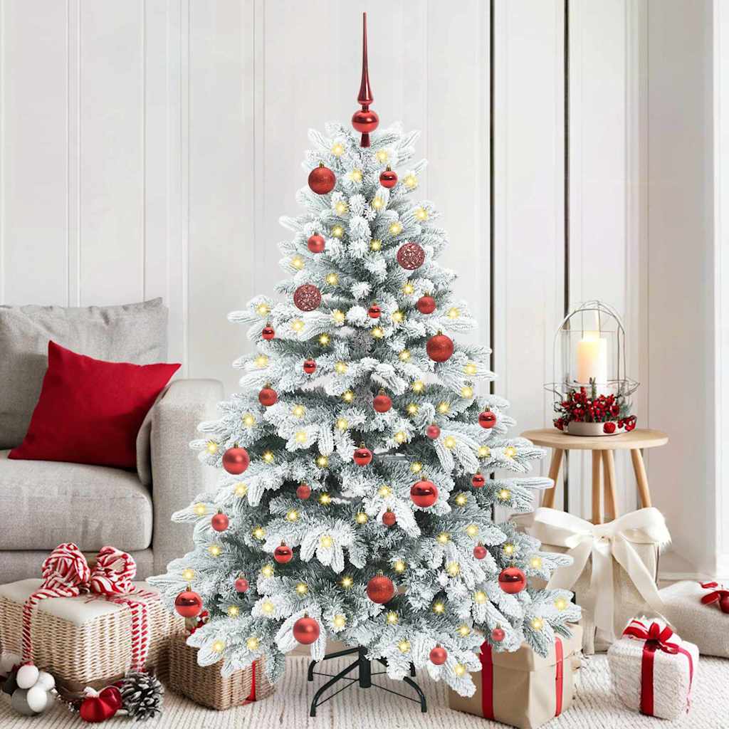 Albero di Natale artificiale con 150 LED Bianco 150 cm PE e PVC