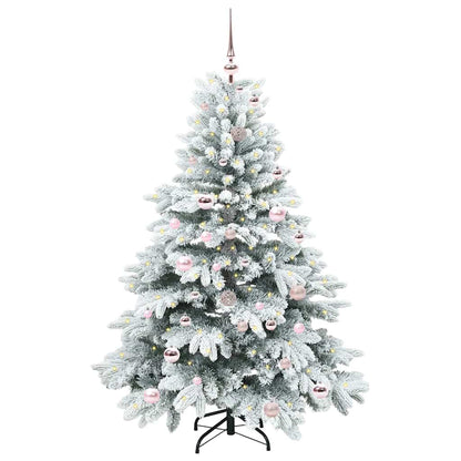 Albero di Natale artificiale con 150 LED Bianco 150 cm PE e PVC