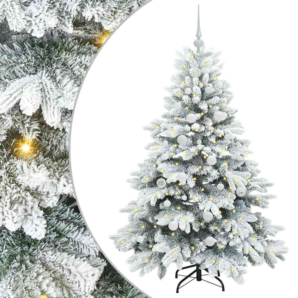 Albero di Natale artificiale con 150 LED Bianco 150 cm PE e PVC