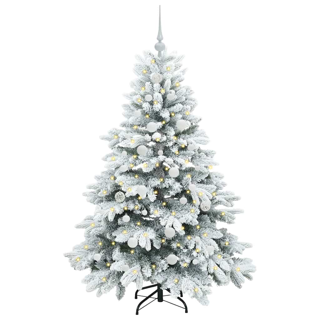 Albero di Natale artificiale con 150 LED Bianco 150 cm PE e PVC