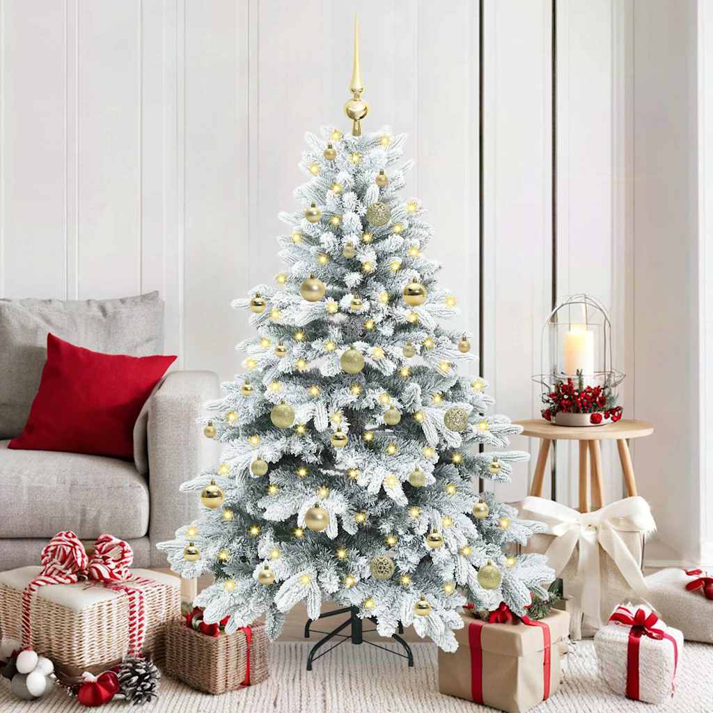 Albero di Natale artificiale con 150 LED Bianco 150 cm PE e PVC