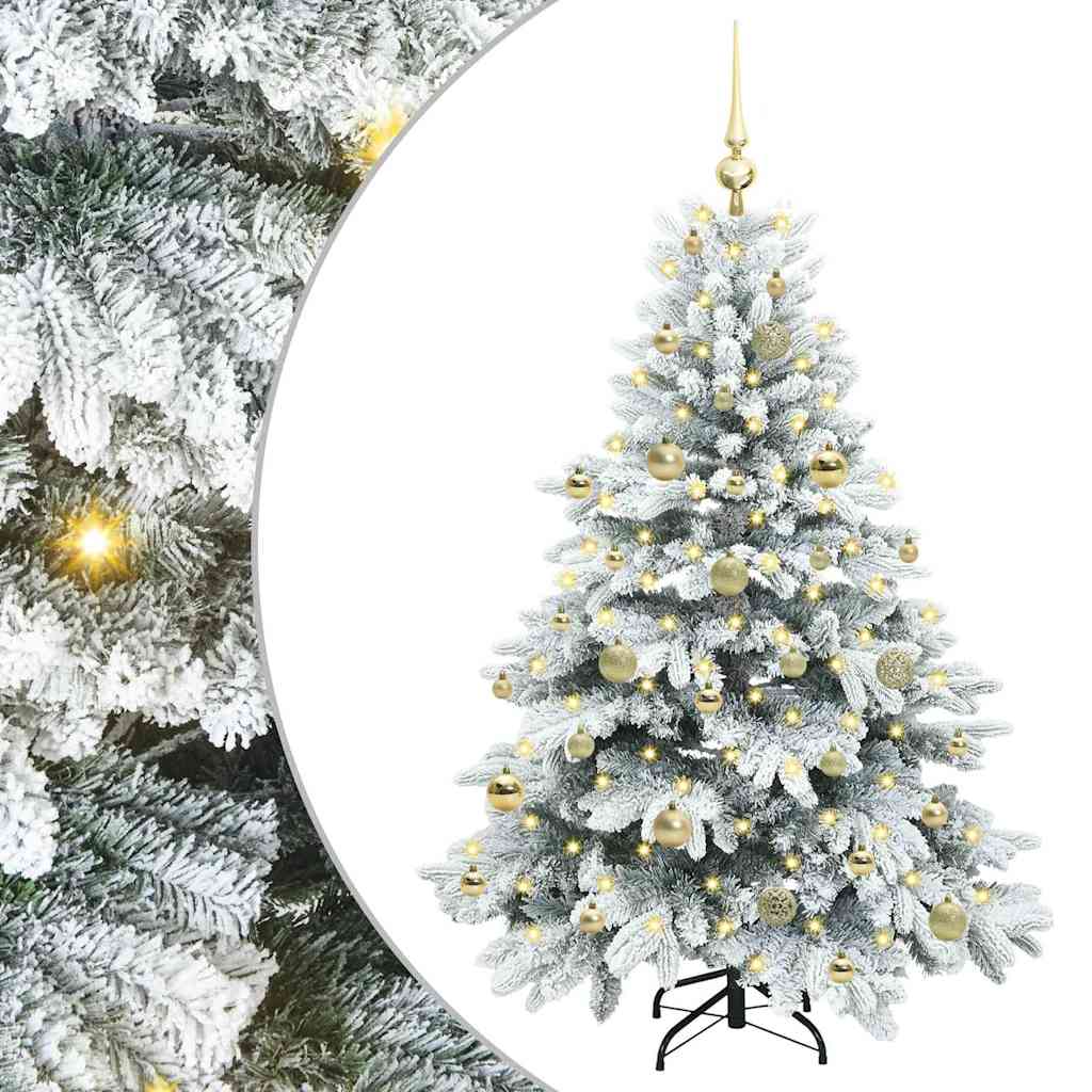 Albero di Natale artificiale con 150 LED Bianco 150 cm PE e PVC