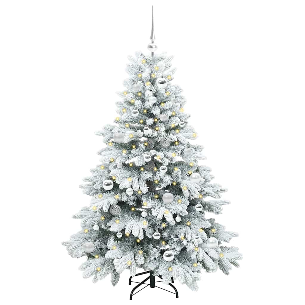 Albero di Natale artificiale con 150 LED Bianco 150 cm PE e PVC