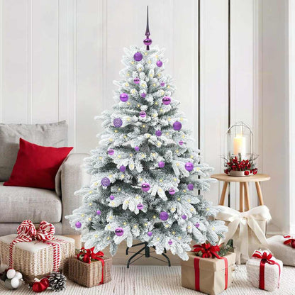 Albero di Natale artificiale con 150 LED Bianco 150 cm PE e PVC