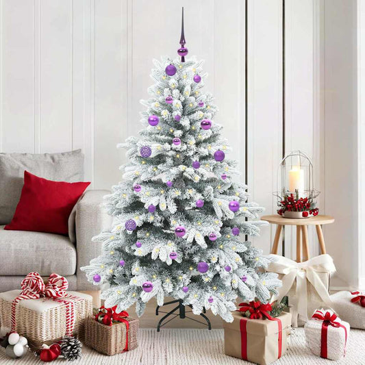 Albero di Natale artificiale con 150 LED Bianco 150 cm PE e PVC