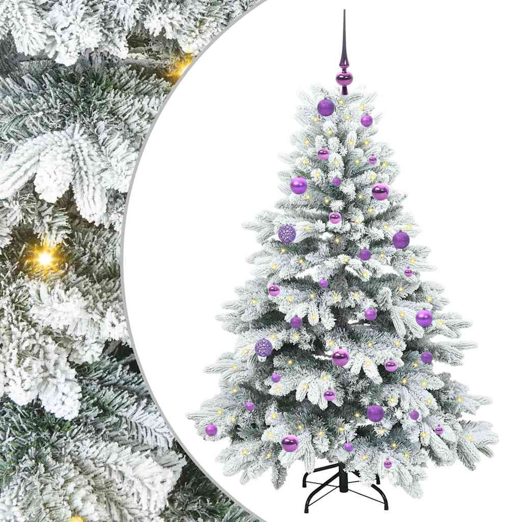 Albero di Natale artificiale con 150 LED Bianco 150 cm PE e PVC