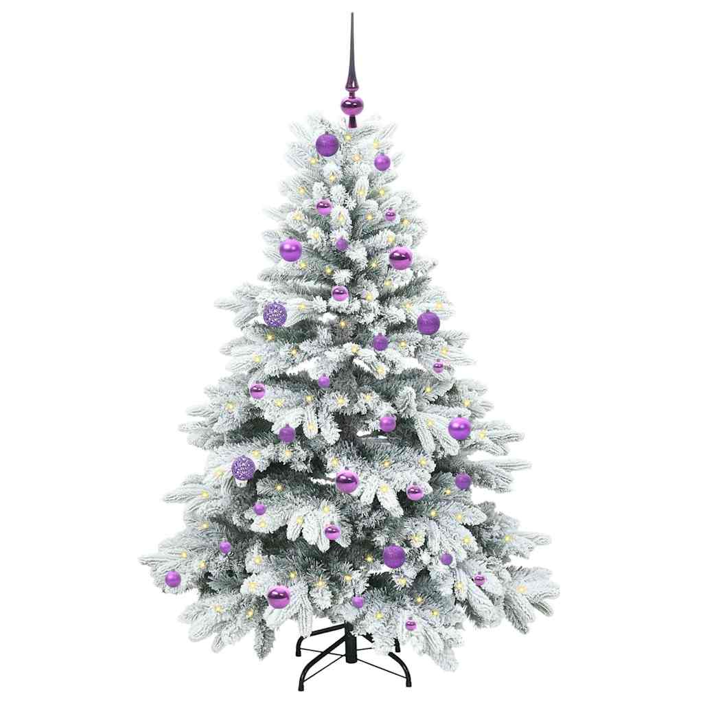 Albero di Natale artificiale con 150 LED Bianco 150 cm PE e PVC