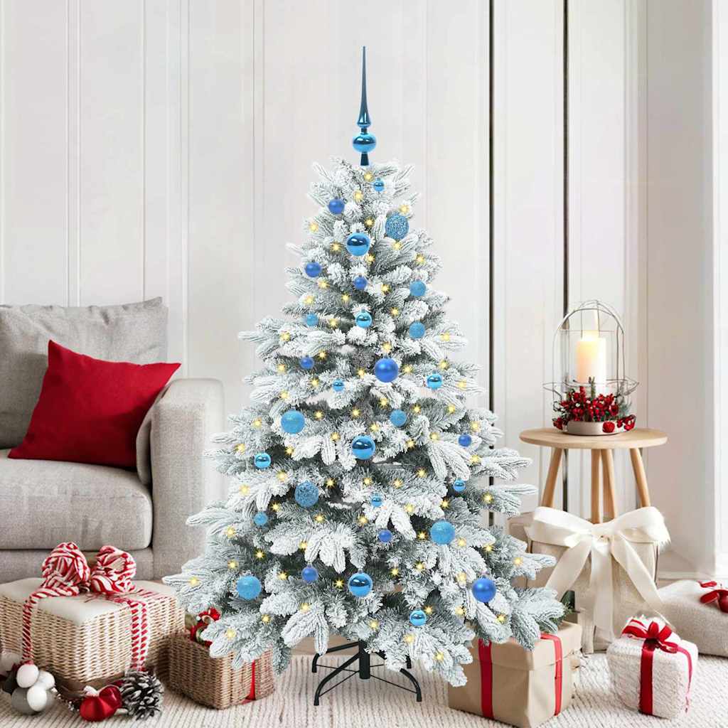 Albero di Natale artificiale con 150 LED Bianco 150 cm PE e PVC