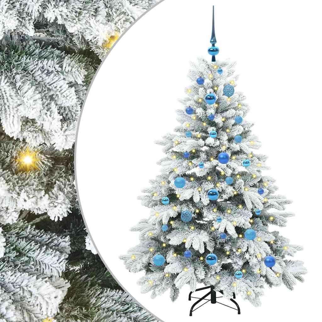 Albero di Natale artificiale con 150 LED Bianco 150 cm PE e PVC
