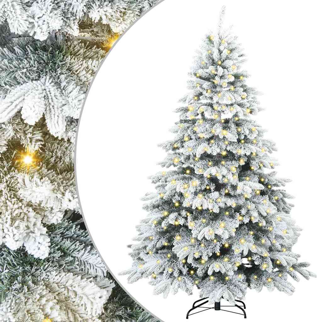 Albero di Natale artificiale con 300 LED Bianco 180 cm PE e PVC