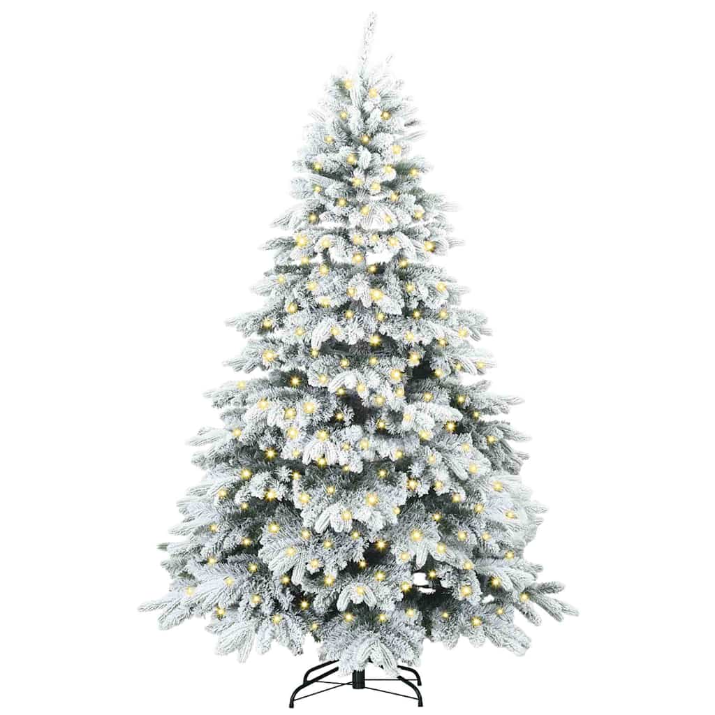 Albero di Natale artificiale con 300 LED Bianco 180 cm PE e PVC