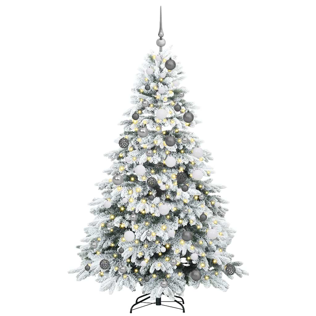 Albero di Natale artificiale con 300 LED Bianco 180 cm PE e PVC | homemem39