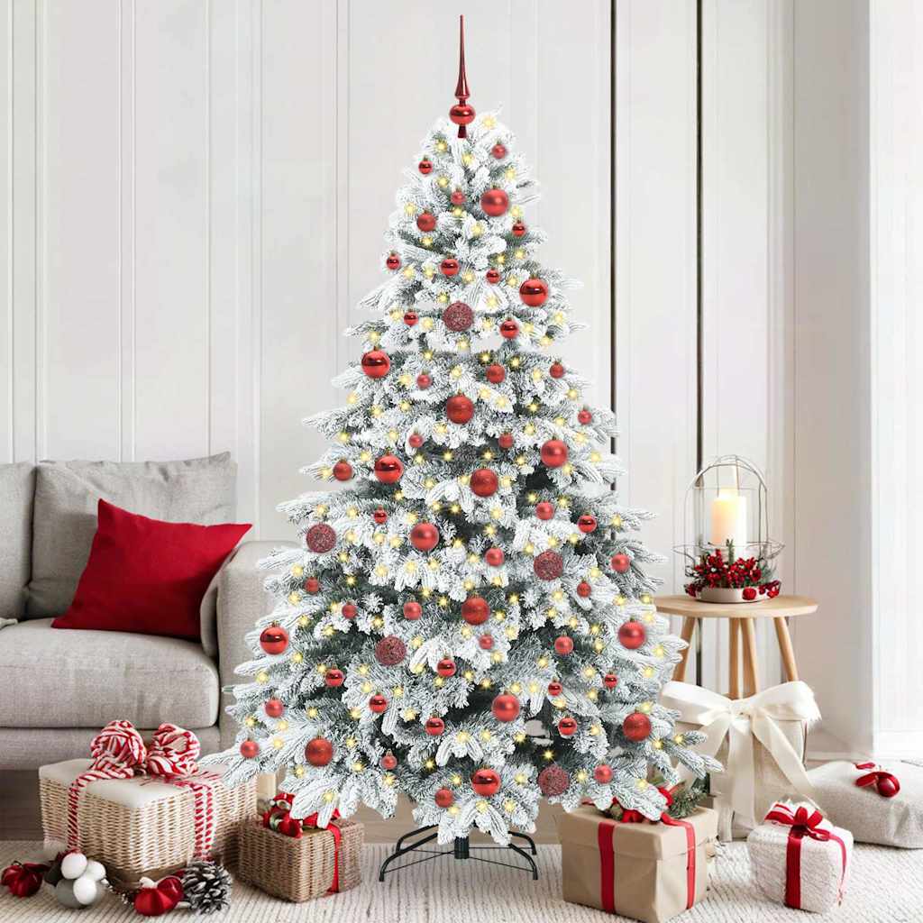 Albero di Natale artificiale con 300 LED Bianco 180 cm PE e PVC