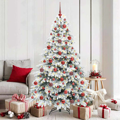Albero di Natale artificiale con 300 LED Bianco 180 cm PE e PVC