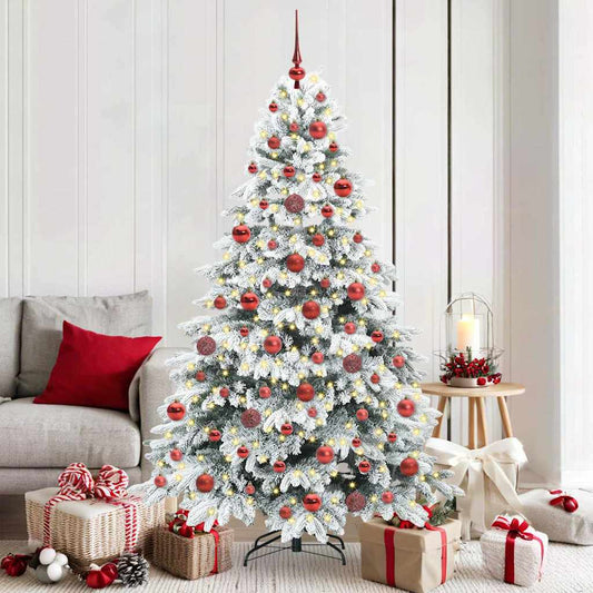 Albero di Natale artificiale con 300 LED Bianco 180 cm PE e PVC