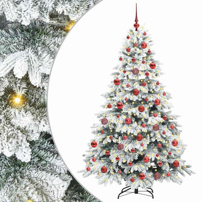 Albero di Natale artificiale con 300 LED Bianco 180 cm PE e PVC
