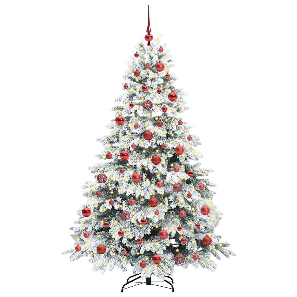 Albero di Natale artificiale con 300 LED Bianco 180 cm PE e PVC