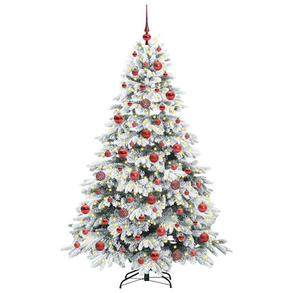 Albero di Natale artificiale con 300 LED Bianco 180 cm PE e PVC