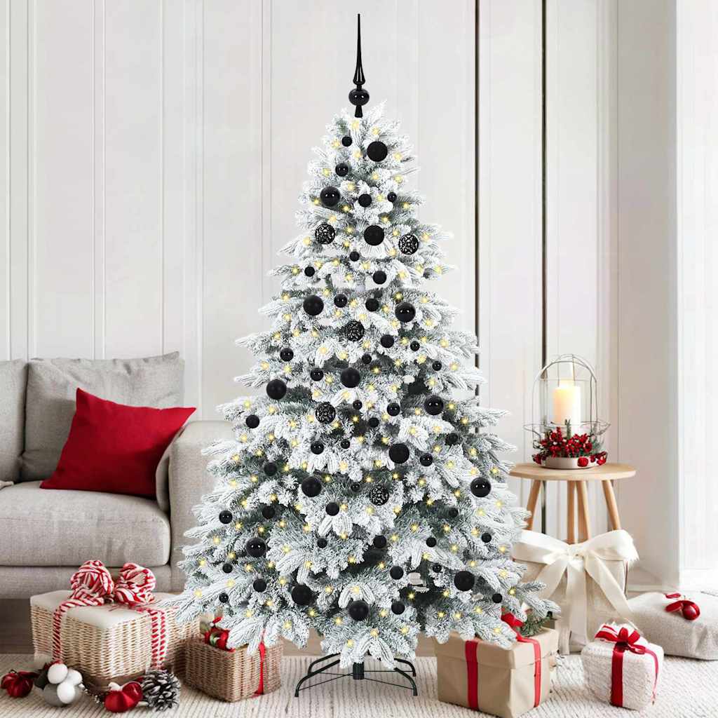 Albero di Natale artificiale con 300 LED Bianco 180 cm PE e PVC